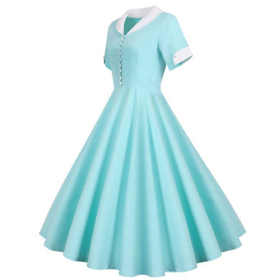 Turquoise Vintage 50s Dress