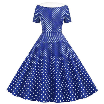 Glamorous 50s Blue Dress