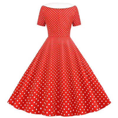 Red And White 50s Dress