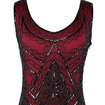 Vintage 1920s Gatsby Dress Burgundy