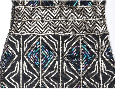 Vintage 1920s Gatsby Long Gold Dress