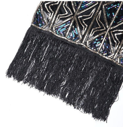 Vintage 1920s Gatsby Long Gold Dress