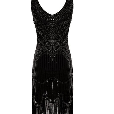Vintage 1920s Gatsby Dress Black
