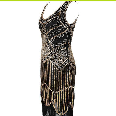 Vintage 1920s Gatsby Dress Gold