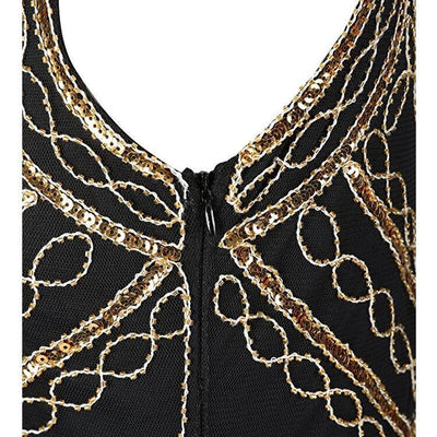 Vintage 1920s Gatsby Dress Gold