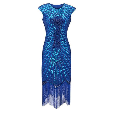 Plus Size Blue 20s Dress