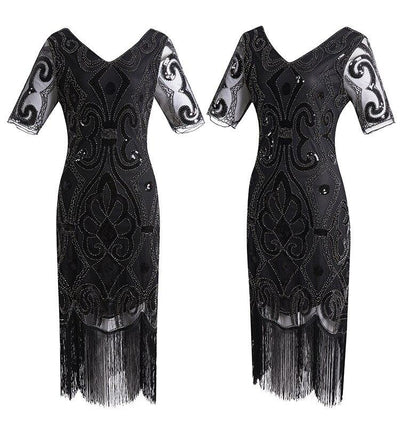 Sequin Lace 1920s Dress