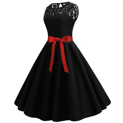 Black Lace Vintage Dress