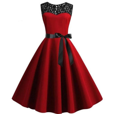 Red Lace Vintage Dress