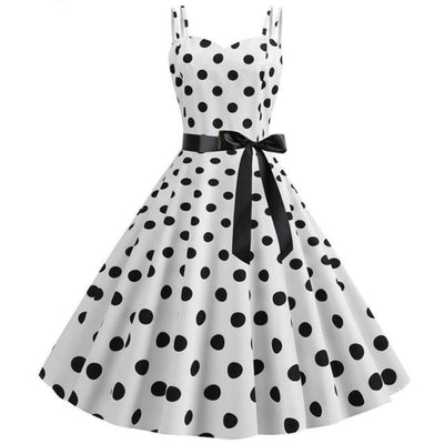 White Dots Rockabilly Vintage Dress
