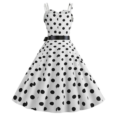 White Dots Rockabilly Vintage Dress