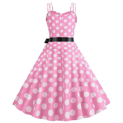 Polka Dot Pink Rockabilly Vintage Dress