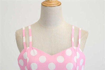 Polka Dot Pink Rockabilly Vintage Dress