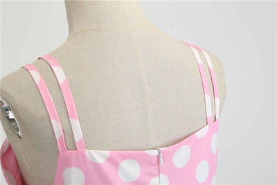 Polka Dot Pink Rockabilly Vintage Dress
