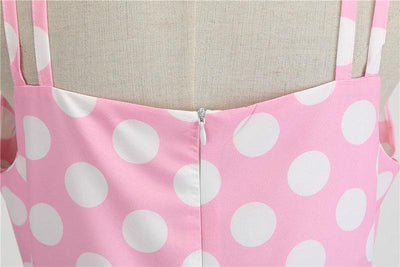 Polka Dot Pink Rockabilly Vintage Dress