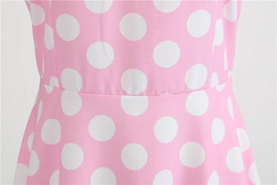 Polka Dot Pink Rockabilly Vintage Dress