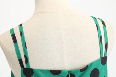 Vintage Rockabilly Dress Green Peas