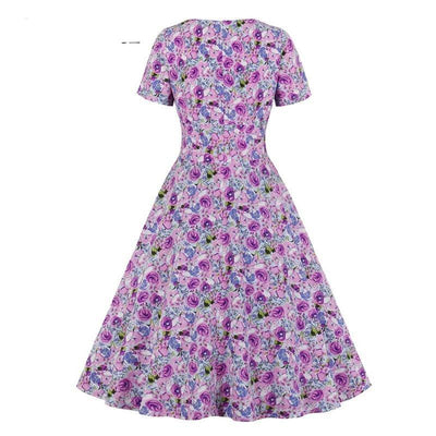 Vintage 50s Purple Dress