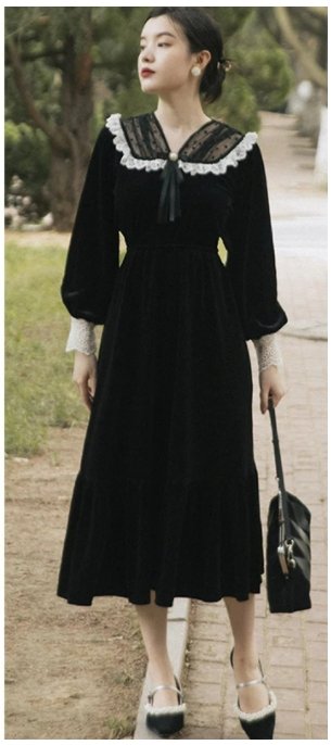 Vintage 40s Out-Fit Dress Black