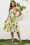 Lemon Pattern Summer Vintage Dress