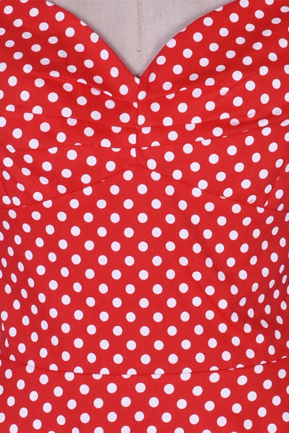 Red Polka Dot 50s Halter Dress
