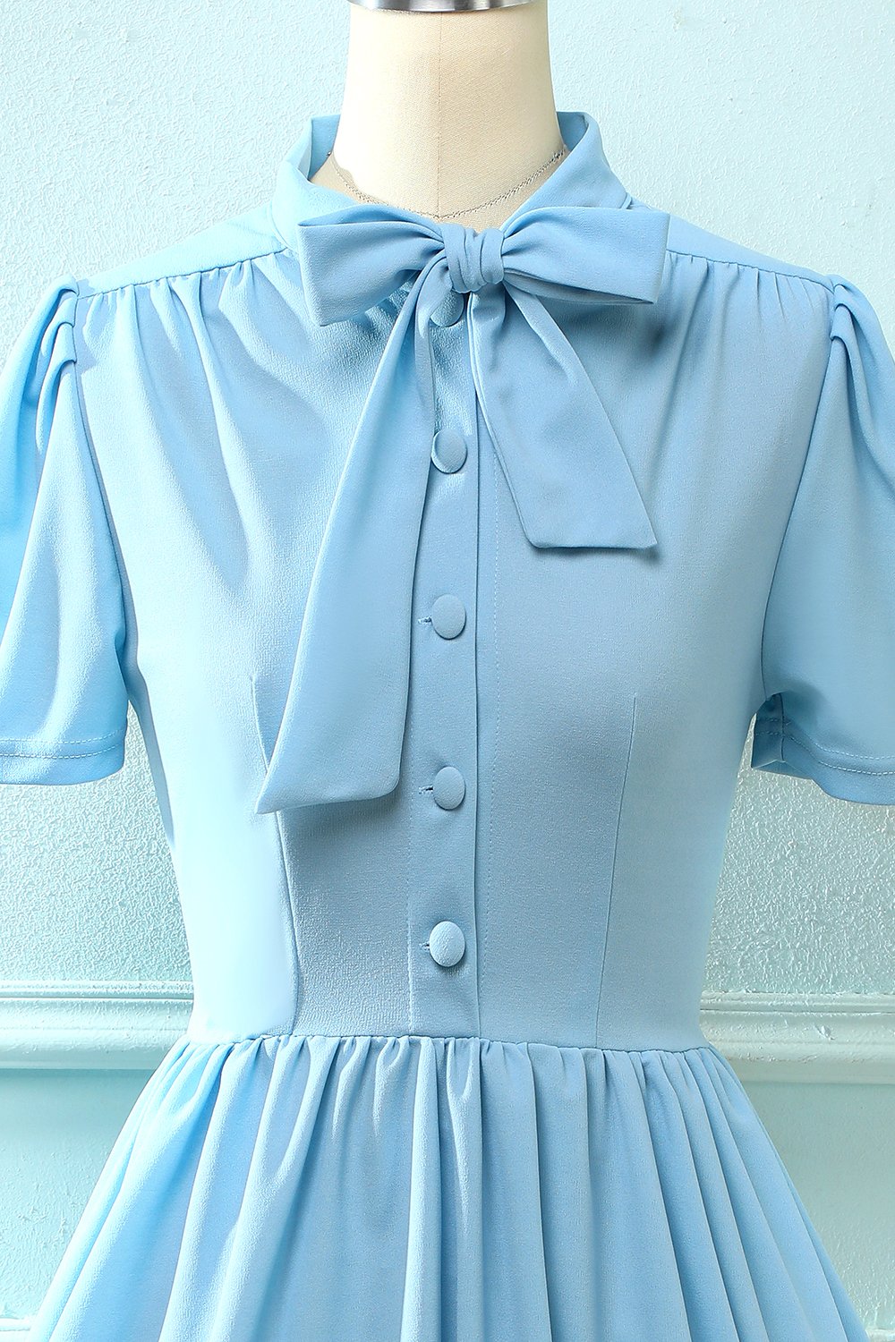50s Vintage Blue Dress