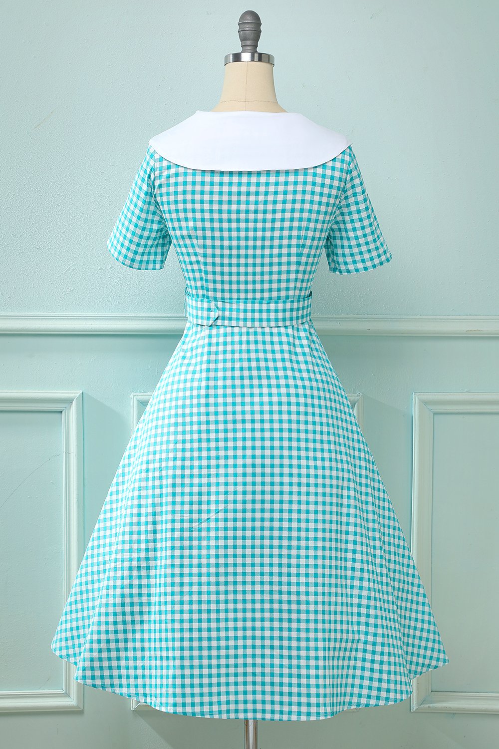 Vintage 50s Plaid Swing Dress