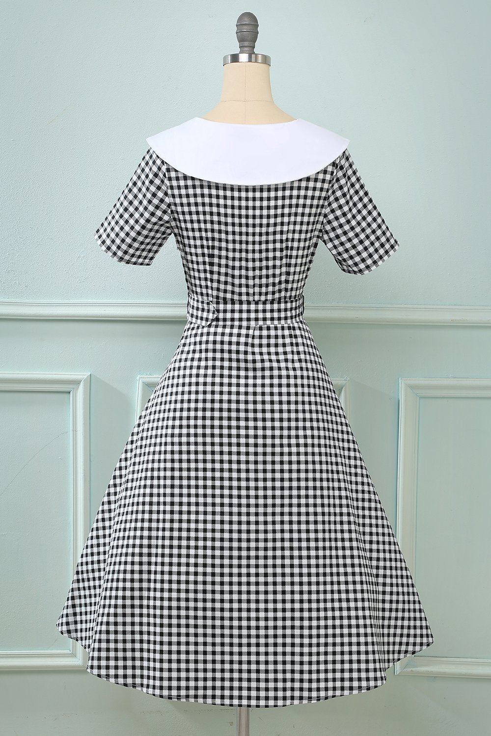 Vintage 50s Plaid Swing Dress