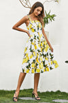 Lemon Pattern Summer Vintage Dress