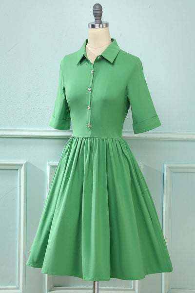 1950s Vintage Pleated Dress