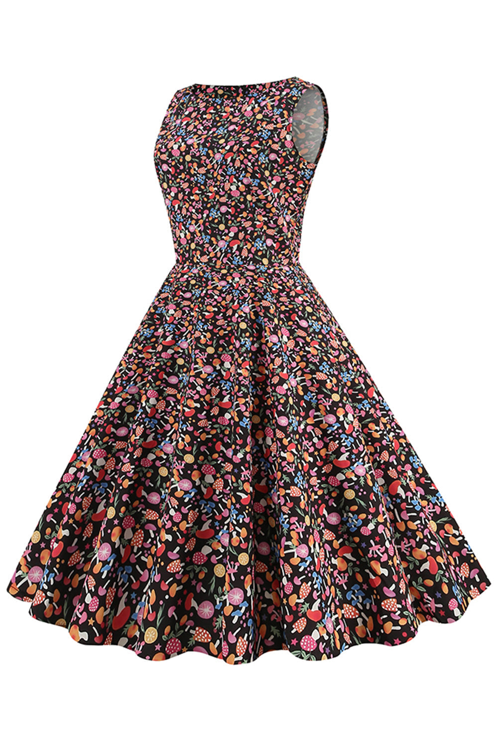 Grunge Print Vintage Dress