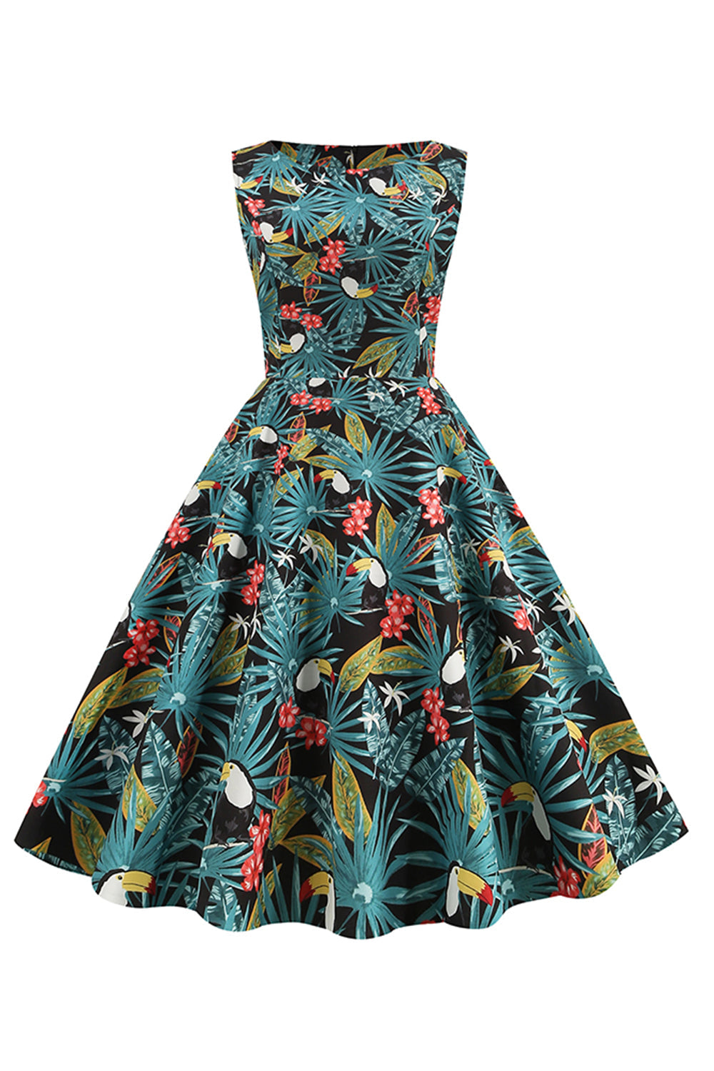 Grunge Print Vintage Dress