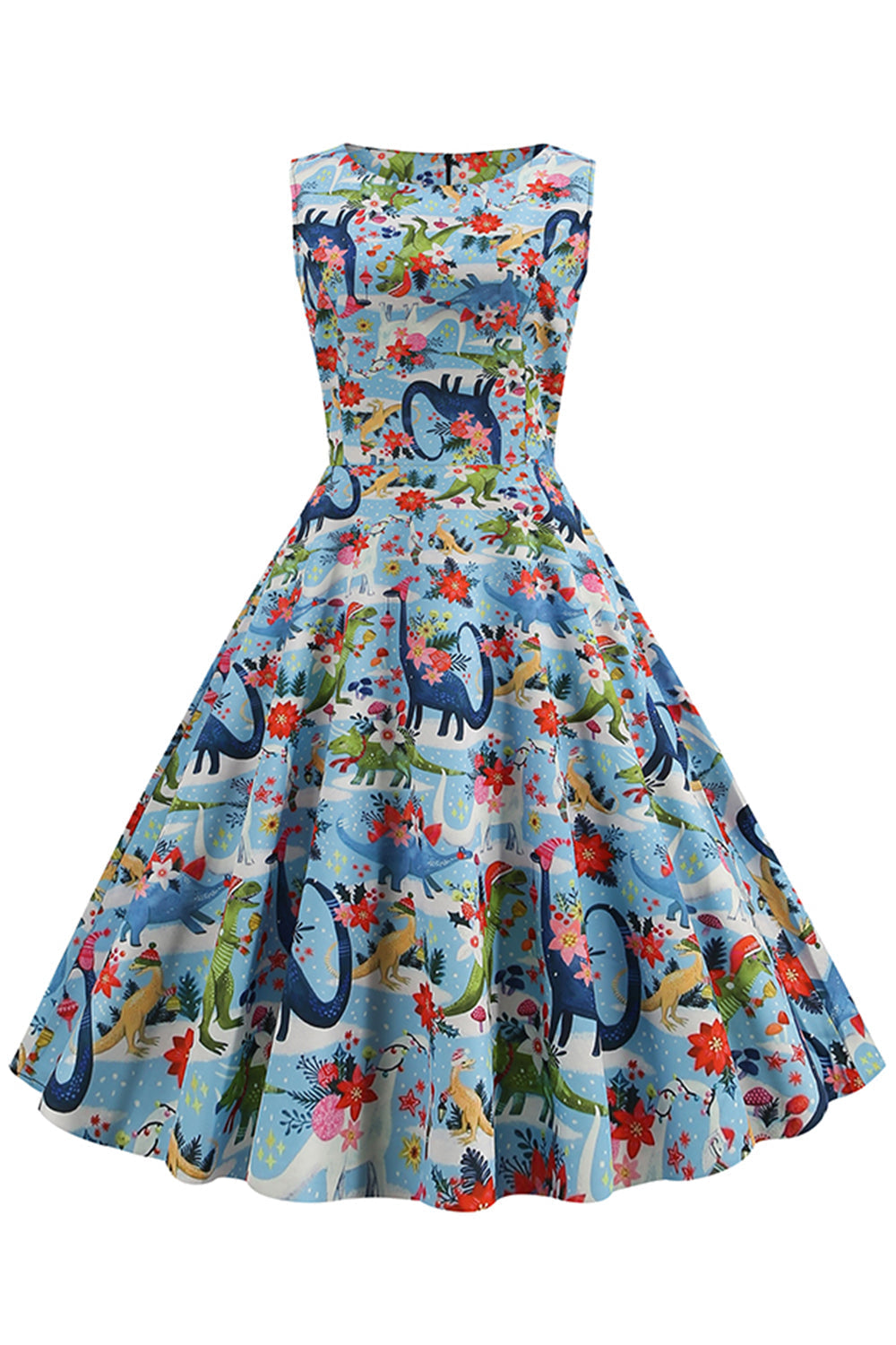 1950s Vintage Floral Dress