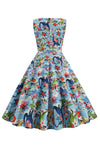 1950s Vintage Floral Dress