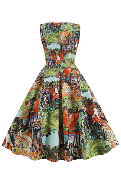 1950s Vintage Floral Dress