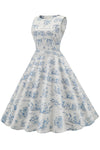 Vintage 1950s Floral Print Dress