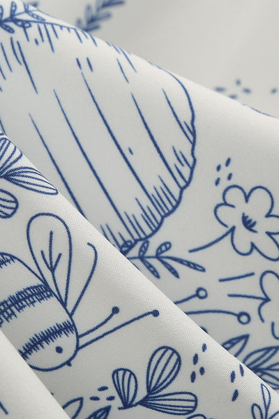 Vintage 1950s Floral Print Dress