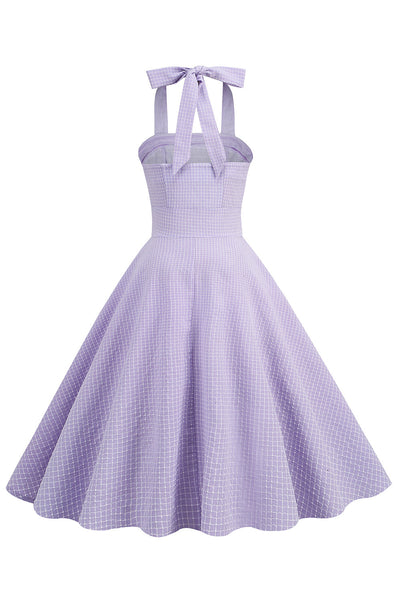 Polka Dot Vintage Dress Purple