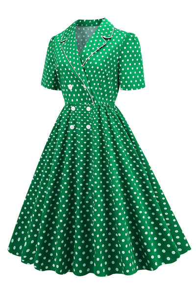 Green Polka Dot Vintage Dress