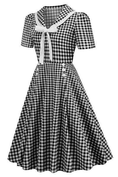 Vintage Dress With Bow Tie