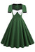 Vintage 1950s Green Dress With Bow