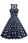 50s Vintage Star Pattern Dress