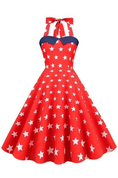 50s Vintage Star Pattern Dress