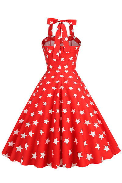 50s Vintage Star Pattern Dress