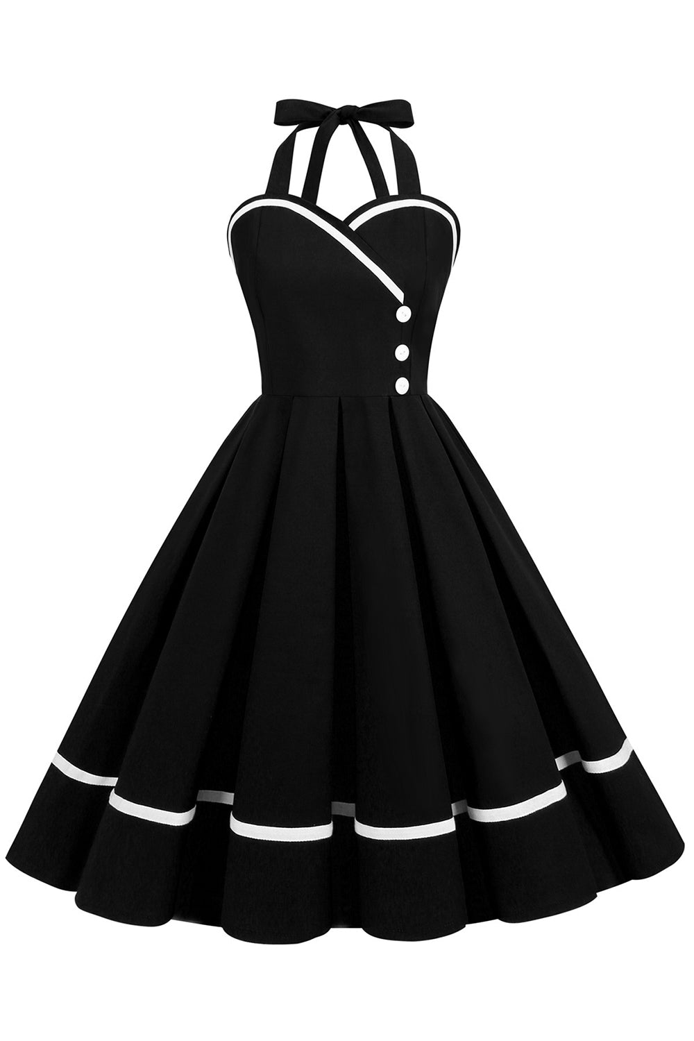 Vintage 50s V-Neck Pin Up Dress