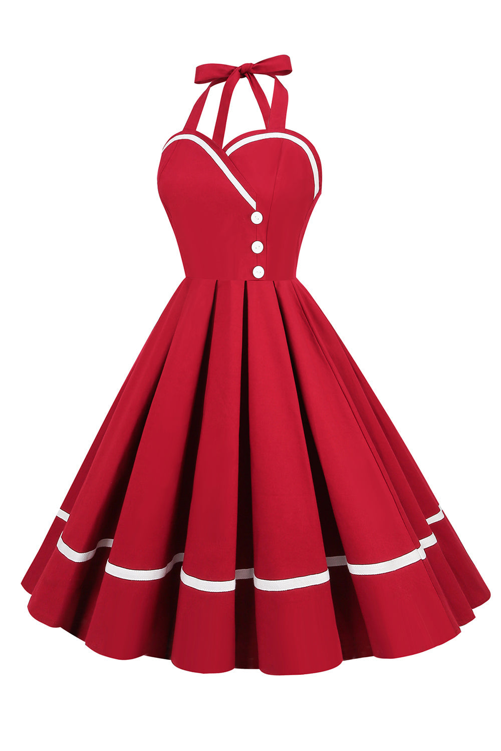 Vintage 50s V-Neck Pin Up Dress
