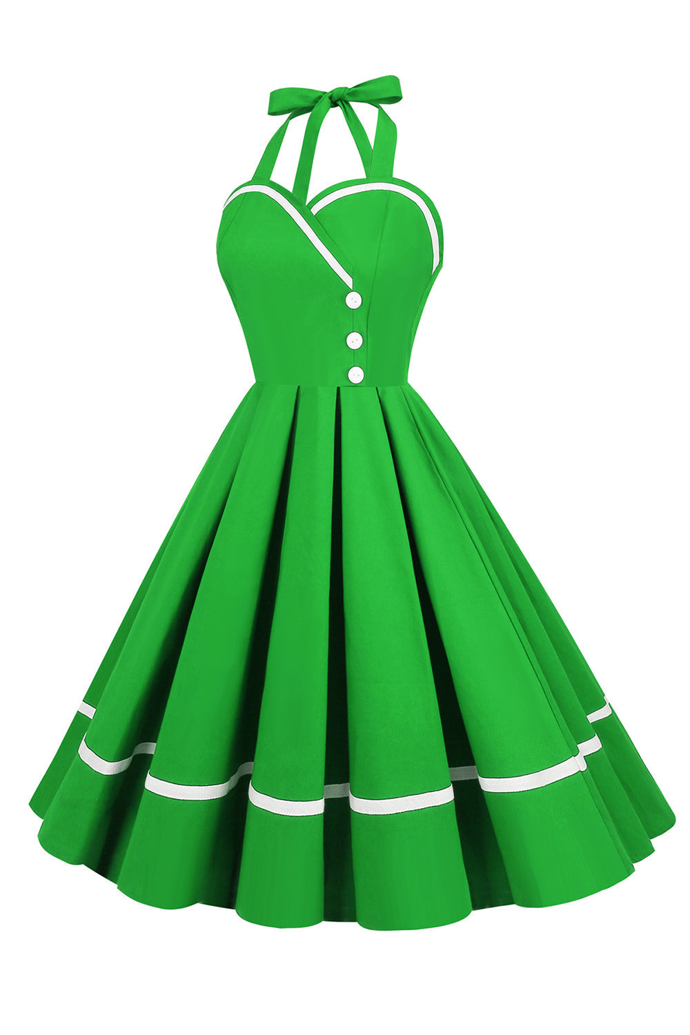 Vintage 50s V-Neck Pin Up Dress