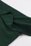 Dark Green Dress With Vintage Ruffle