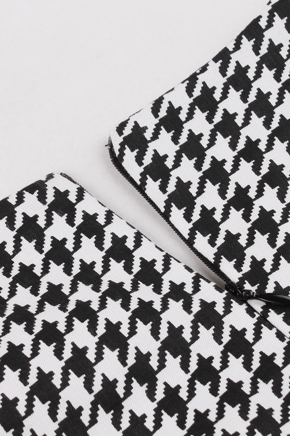 50s Black Check Swing Dress