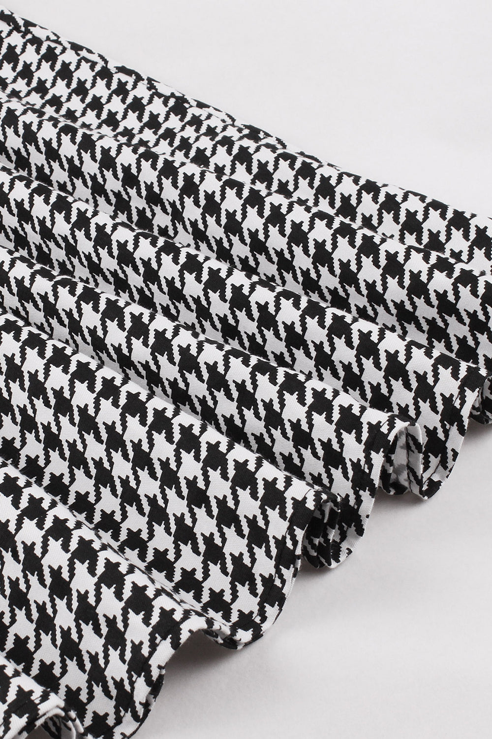 50s Black Check Swing Dress